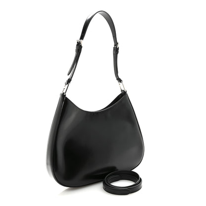 Prada Spazzolato Cleo Adjustable Strap Shoulder Bag  Black 3 of 9