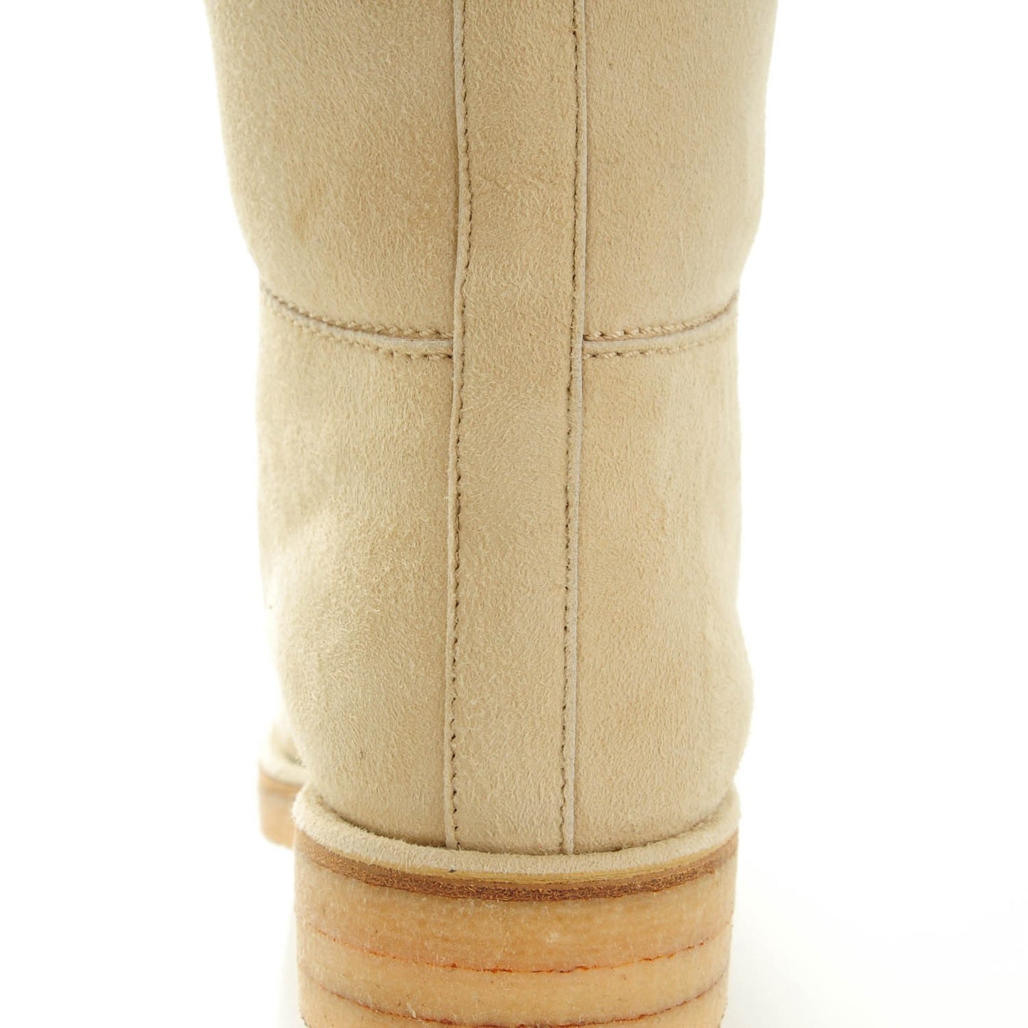 Suede Shearling Knee High Boots 38