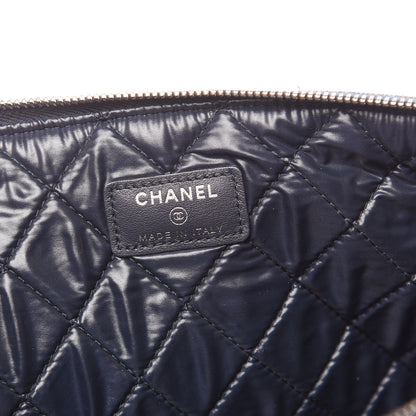 Chanel Denim Large Deauville Pouch Dark Blue 8 of 9