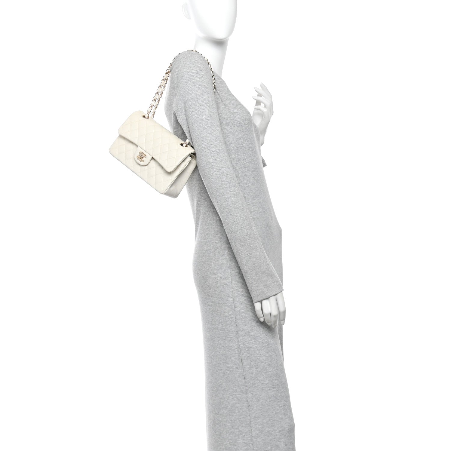 Chanel Caviar Quilted Small Double Flap White 2 of 11