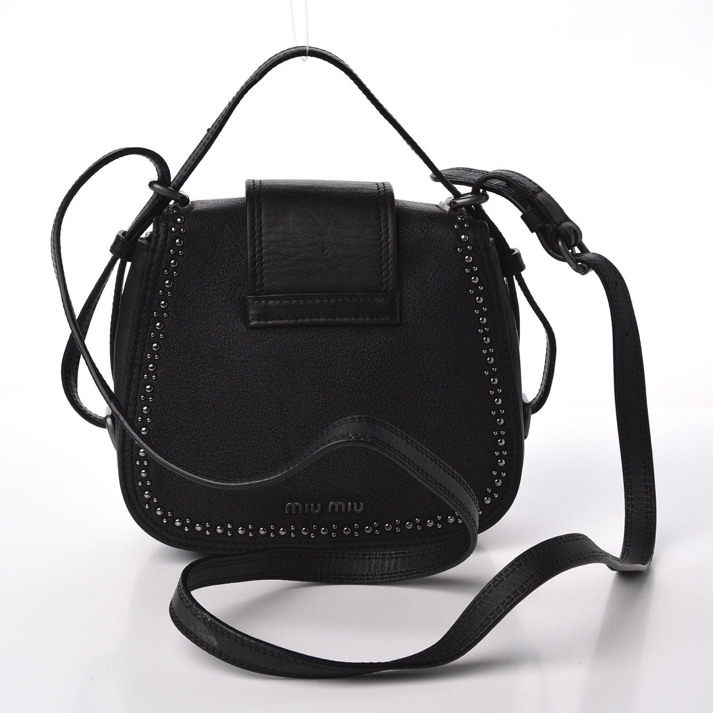 Goatskin Madras Soft Calfskin Crystal Embellished Dahlia Shoulder Bag Black