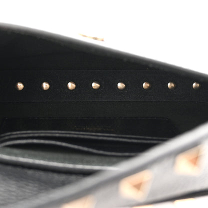 Valentino Garavani Grainy Calfskin Rockstud Crossbody Pouch Black 5 of 10