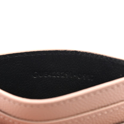 Saint Laurent Grain De Poudre Matelasse Chevron Monogram Credit Card Case Pale Pink 7 of 7