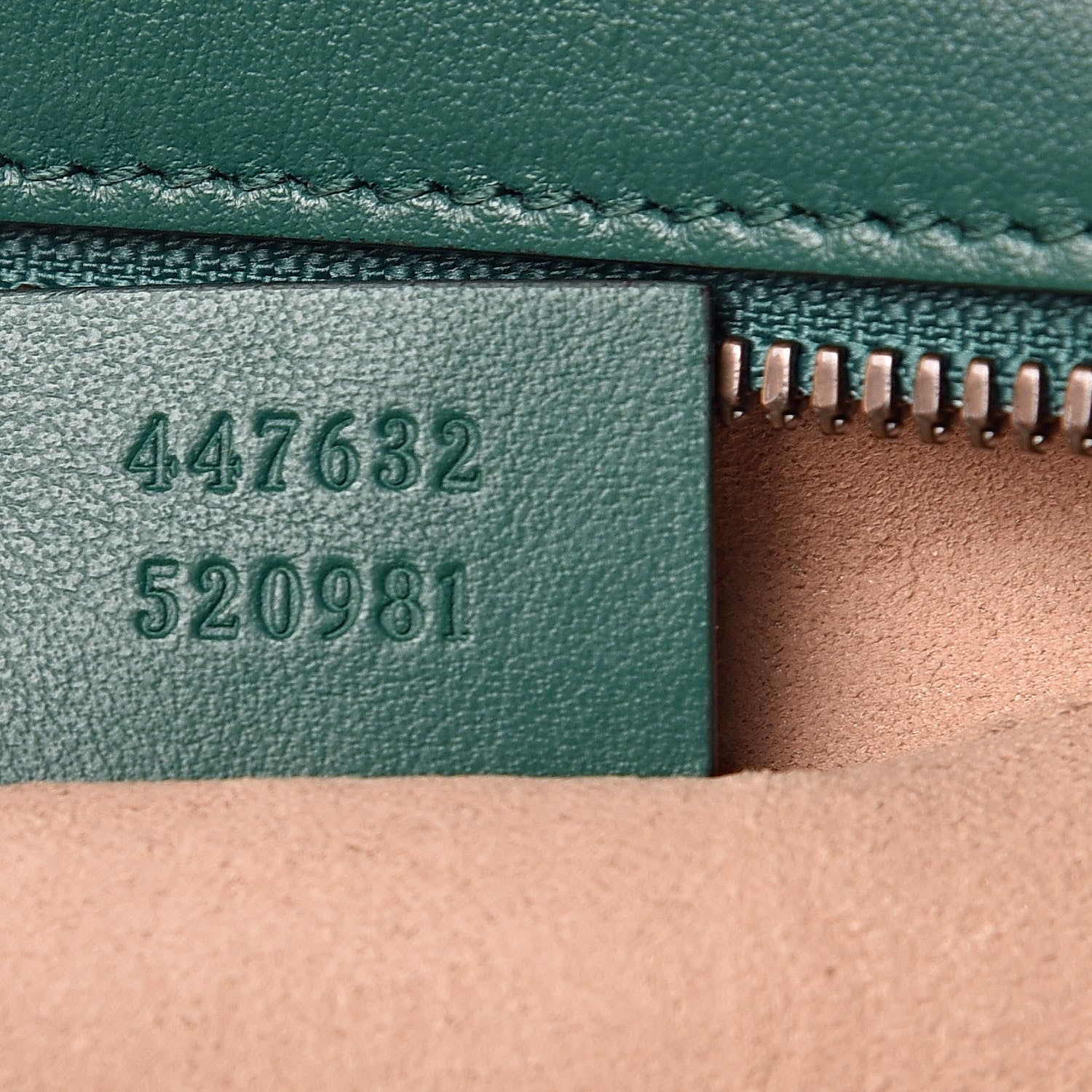 Gucci Calfskin Matelasse Small GG Marmont Chain Shoulder Bag Emerald Green 7 of 10