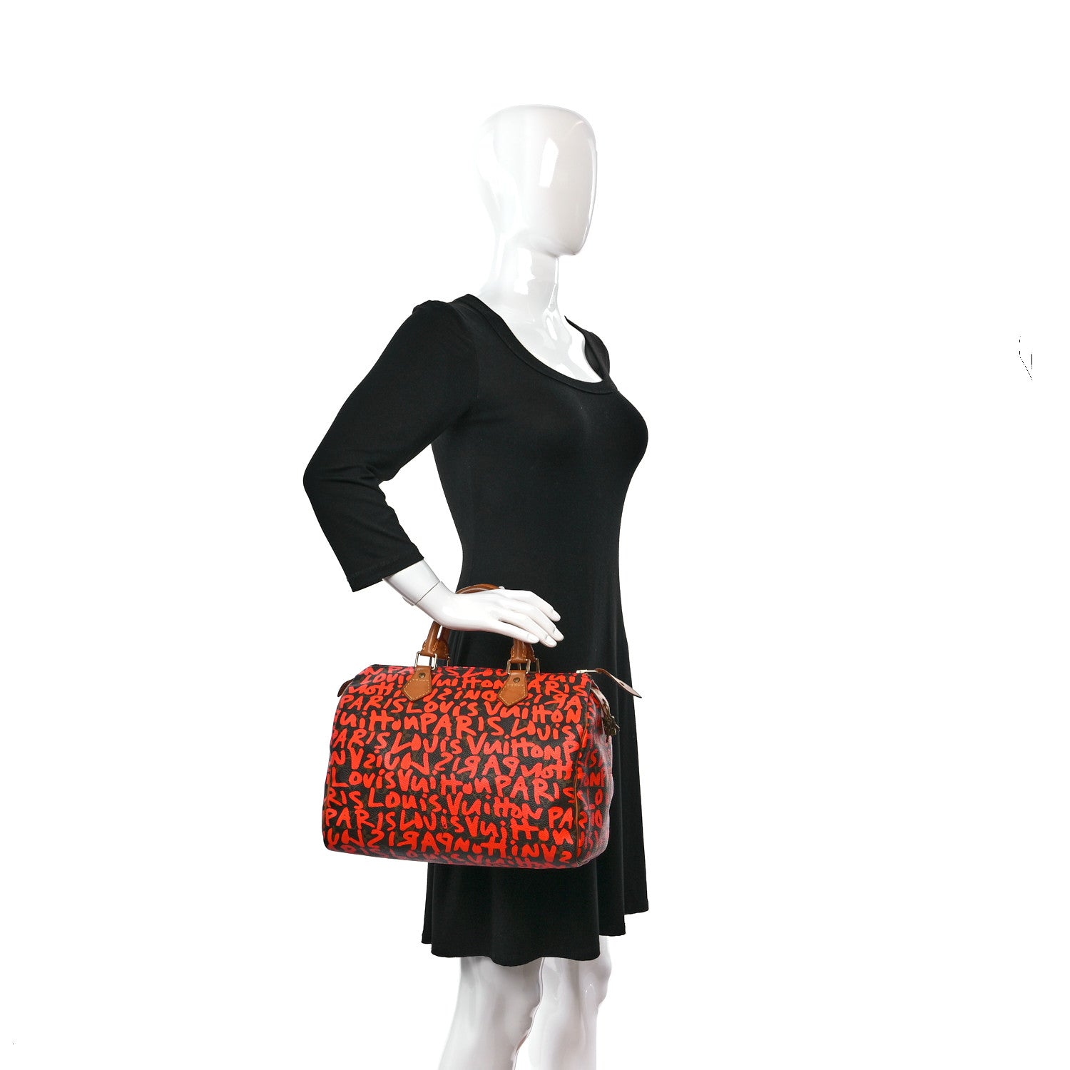 Louis Vuitton Monogram Graffiti Speedy 30 Orange 2 of 10