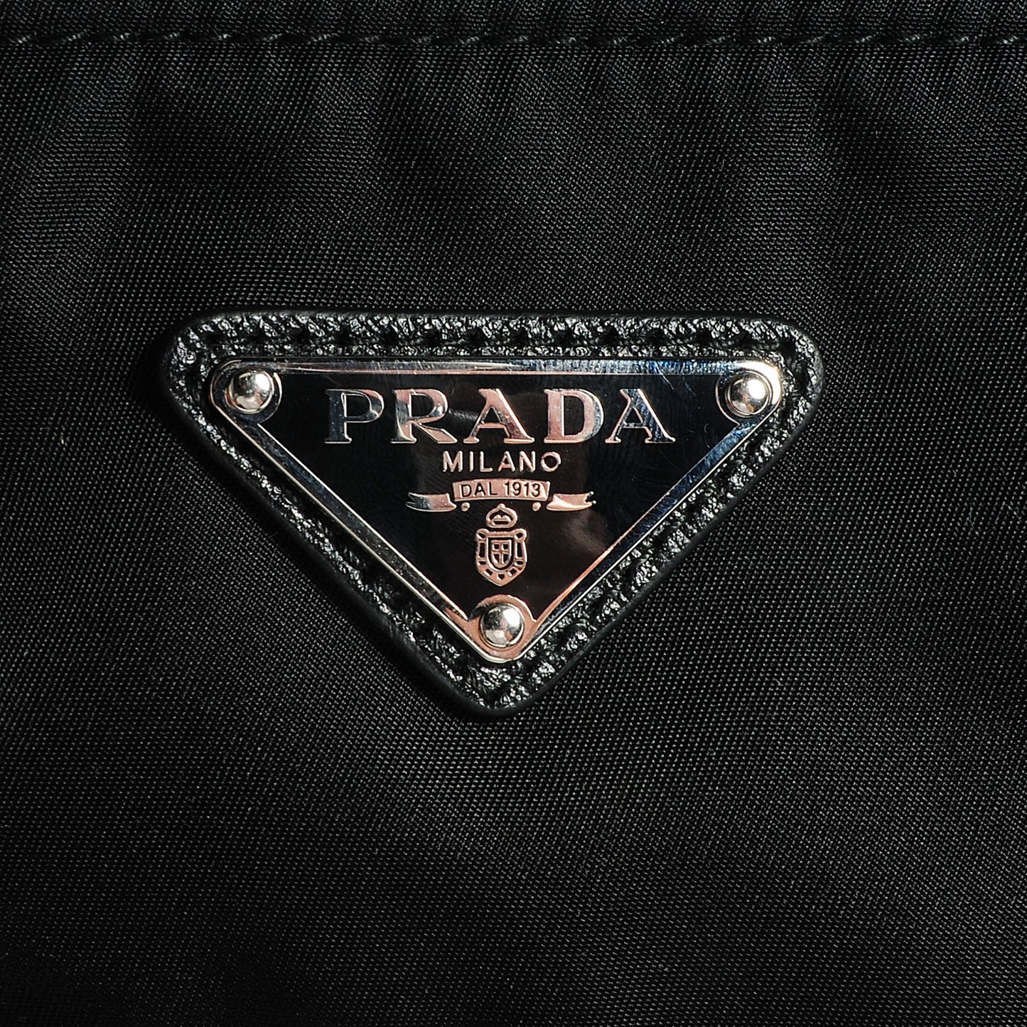 Nylon Flat Messenger Bag Black