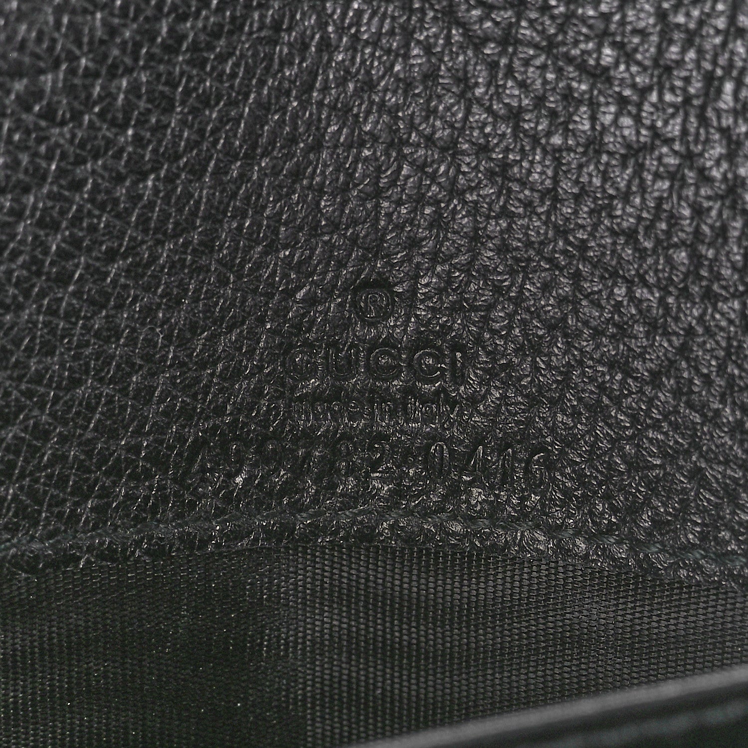 Gucci Calfskin Marquise Crystals Mini GG Chain Wallet Black 7 of 11