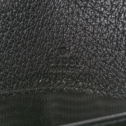 Gucci Calfskin Marquise Crystals Mini GG Chain Wallet Black 7 of 11