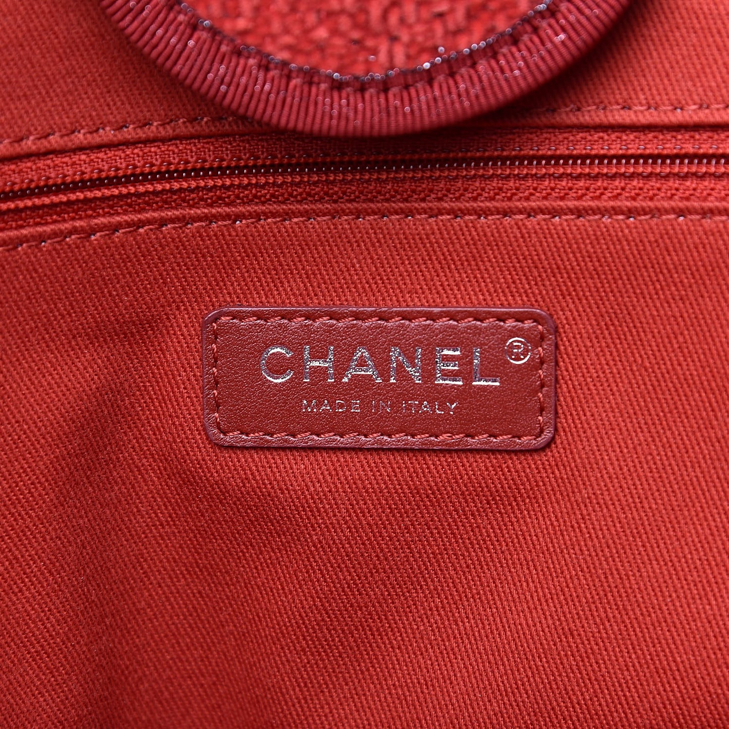 Lurex Boucle Large Deauville Tote Red