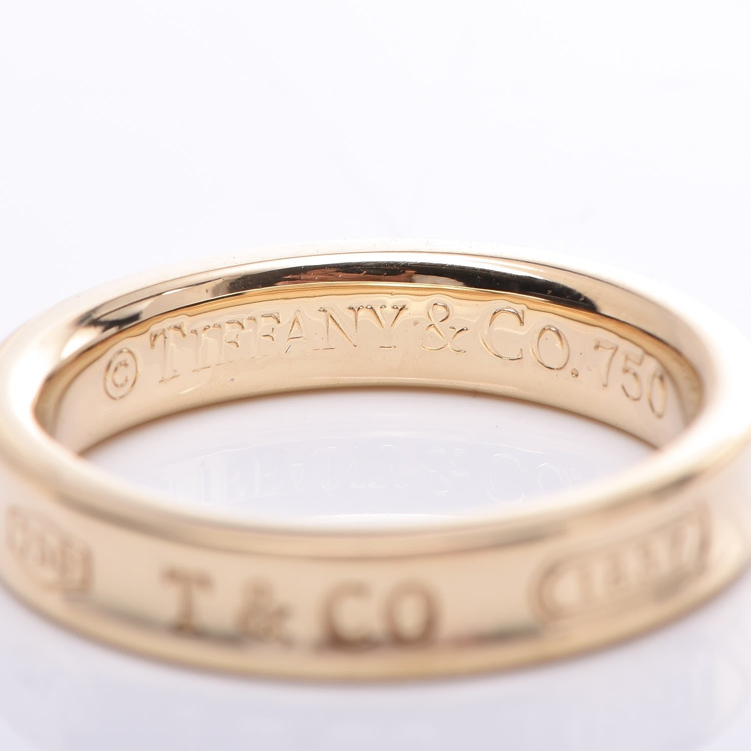 Tiffany 18K Yellow Gold Narrow 1837 Ring 52 6 4 of 5