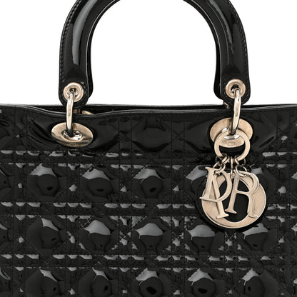 Christian Dior Patent Cannage Large Lady Dior Black 8 of 14