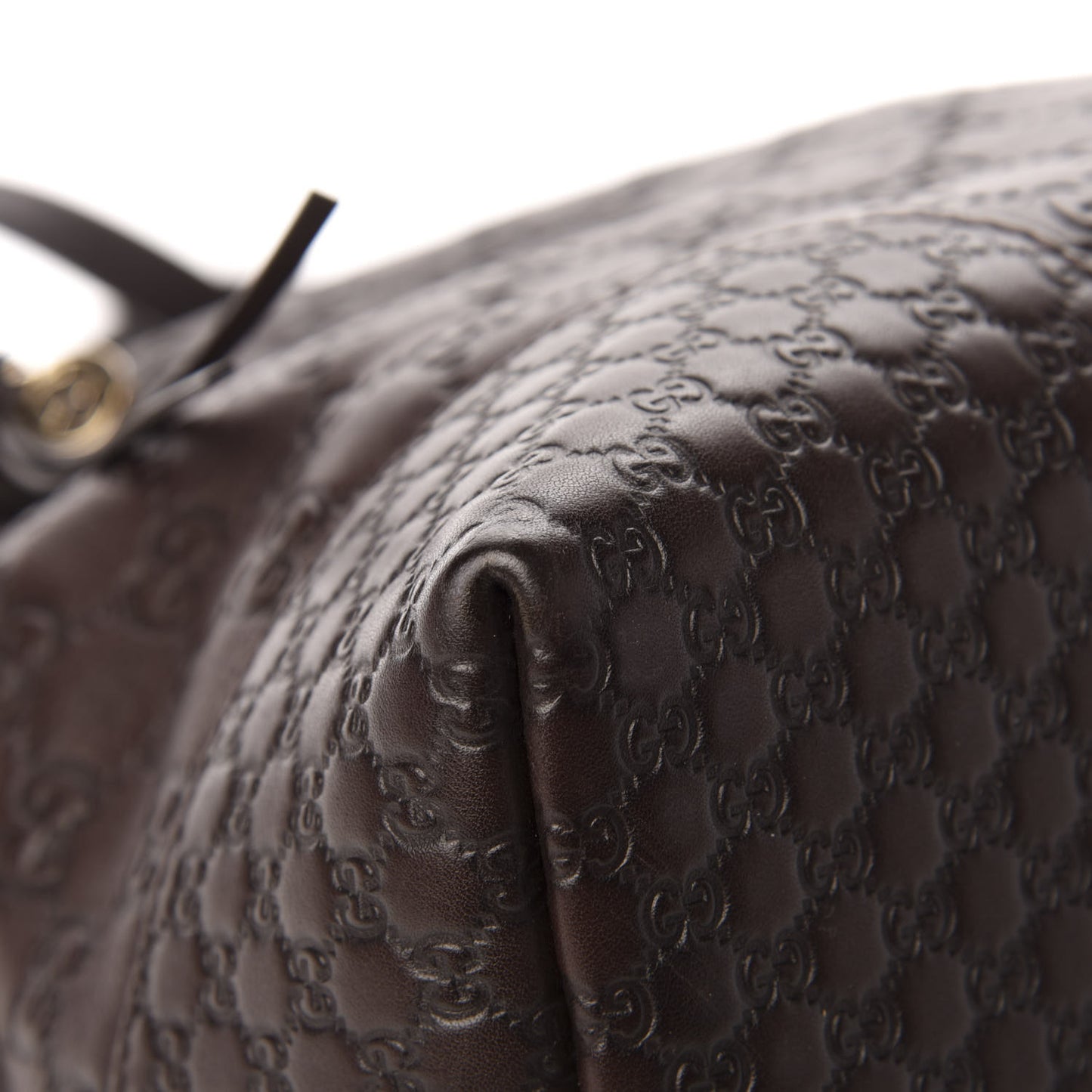 Guccissima Medium Bree Foldover Tote Chocolate