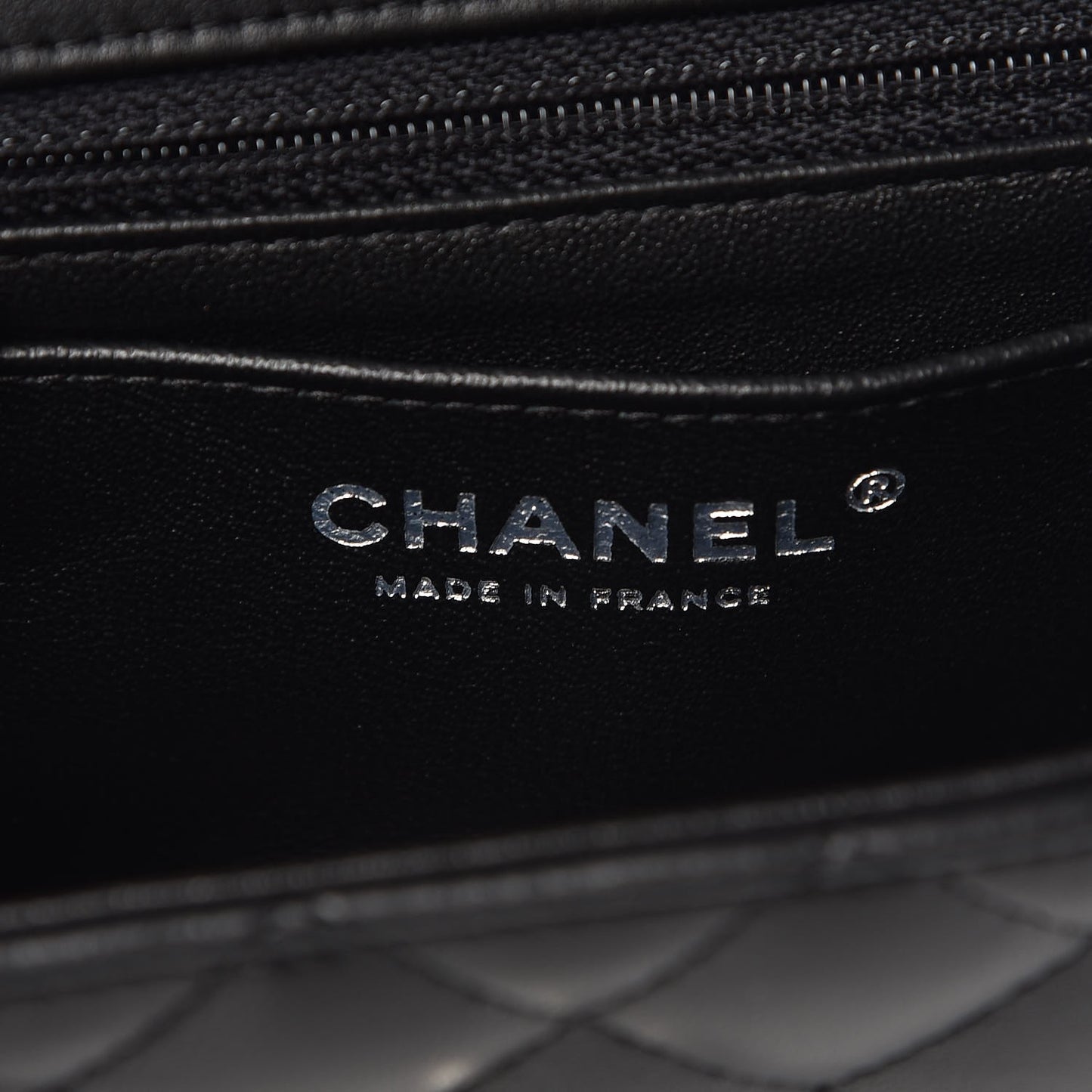 Lambskin Quilted Mini Rectangular Flap Black