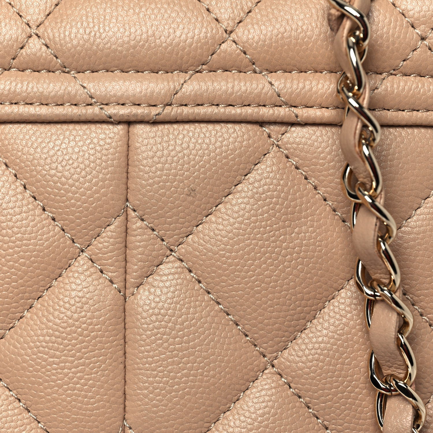 Chanel Caviar Quilted Double Pocket Backpack Beige 14 of 15