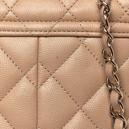 Chanel Caviar Quilted Double Pocket Backpack Beige 14 of 15