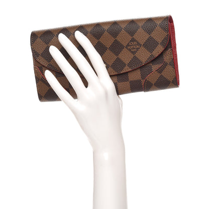 Louis Vuitton Damier Ebene Caissa Wallet Cherry 2 of 9