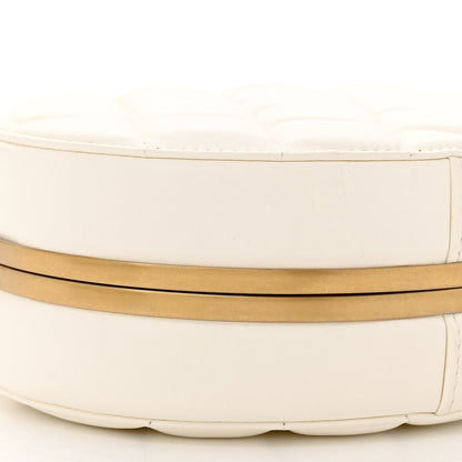 Chanel Lambskin Round Clutch With Chain White 9 of 12