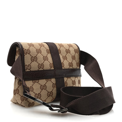 Gucci GG Monogram Buckle Belt Bag Dark Brown 3 of 10