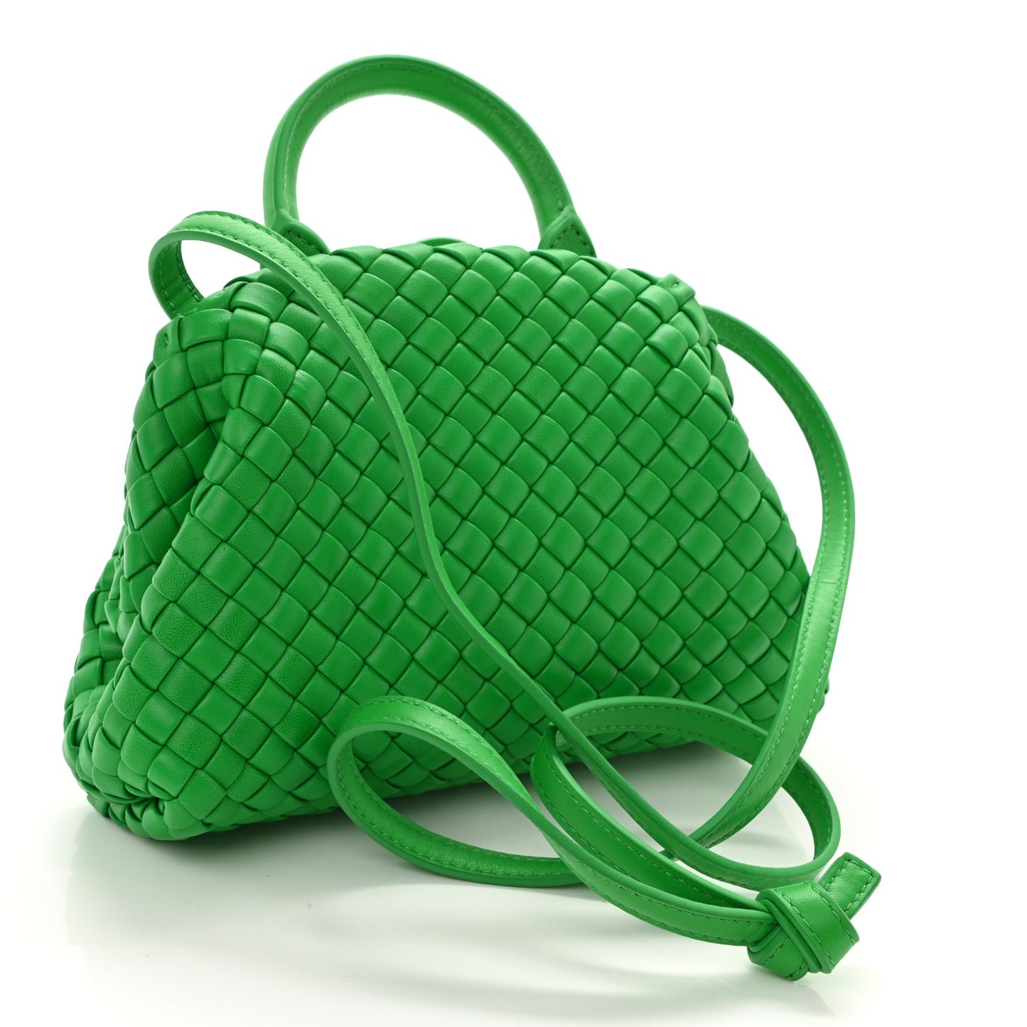 Nappa Intreccio Mini Padded Handle Bag Parakeet