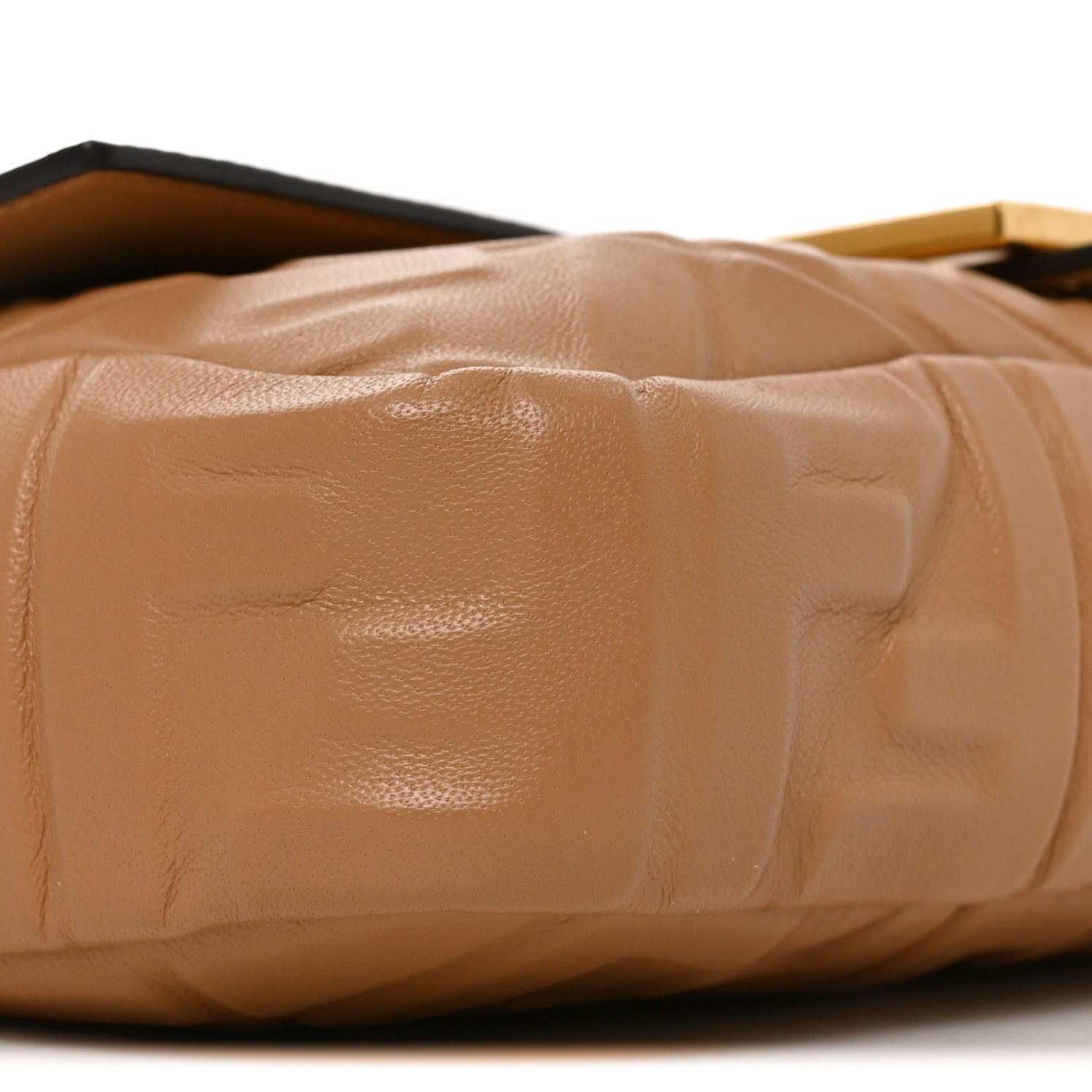 Fendi Nappa FF 1974 Embossed Baguette Miele Scuro 9 of 10