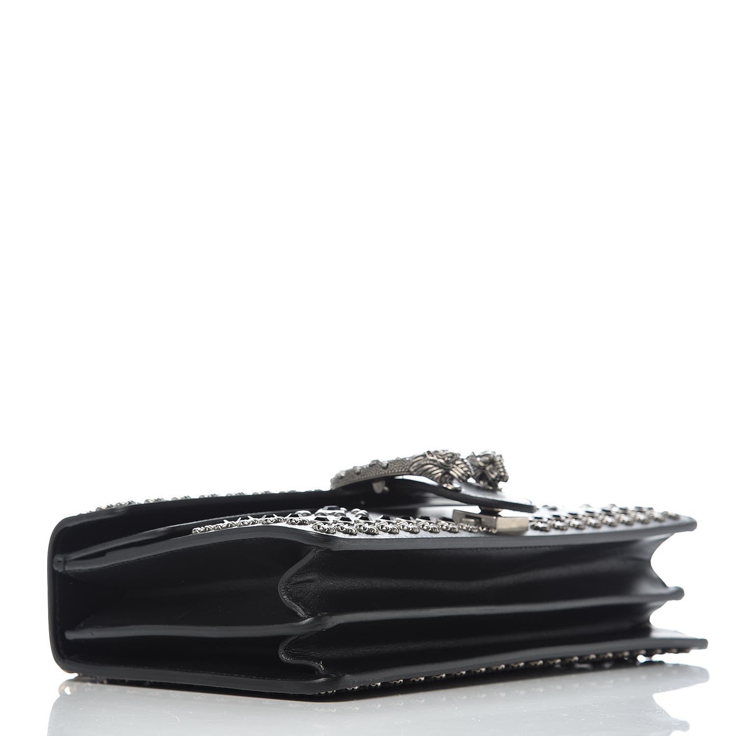 Gucci Calfskin Studded Small Dionysus Shoulder Bag Black 4 of 9