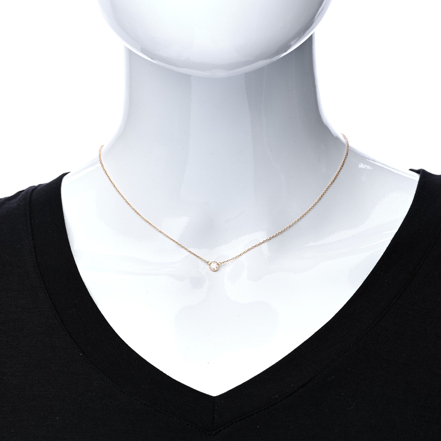 18K Yellow Gold Diamond .21ct Elsa Peretti Diamonds by the Yard Pendant Necklace