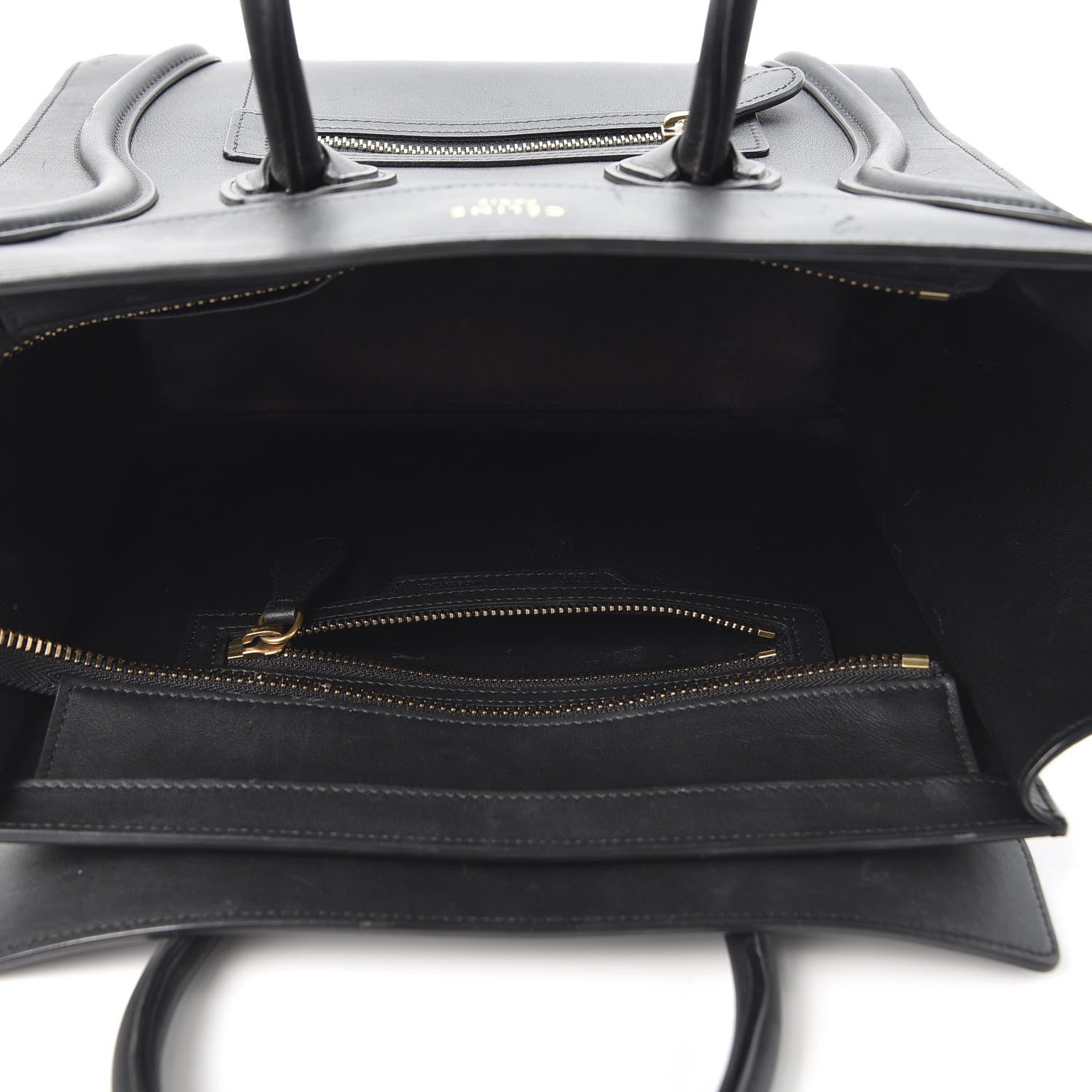 Celine Smooth Calfskin Micro Luggage Black 4 of 9