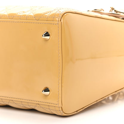 Christian Dior Patent Cannage Medium Lady Dior Beige 8 of 8