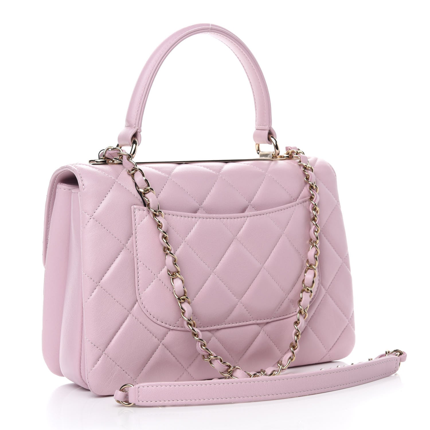 Chanel Lambskin Quilted Small Trendy CC Flap Dual Handle Bag Light Pink 3 of 11