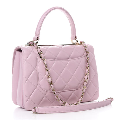 Chanel Lambskin Quilted Small Trendy CC Flap Dual Handle Bag Light Pink 3 of 11