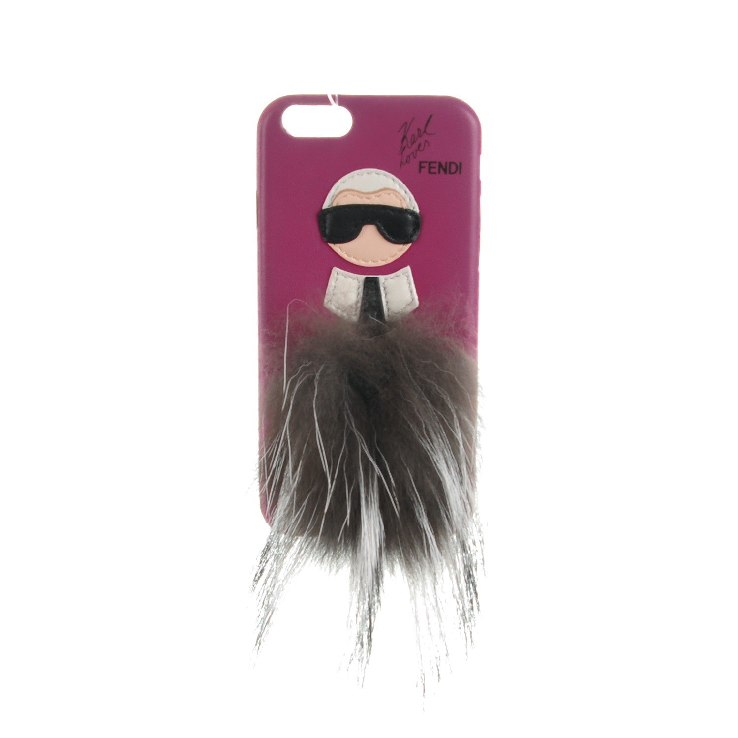 Fendi Nappa Fox Fur Karlito iPhone 6 Case Cover Magenta 1 of 5