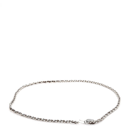 Chanel CHANE Lambskin Chain CC Medallion Belt Brown Silver 1 of 6