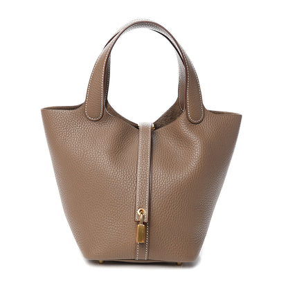 Hermes Taurillon Clemence Picotin Lock 18 PM Etoupe 1 of 10