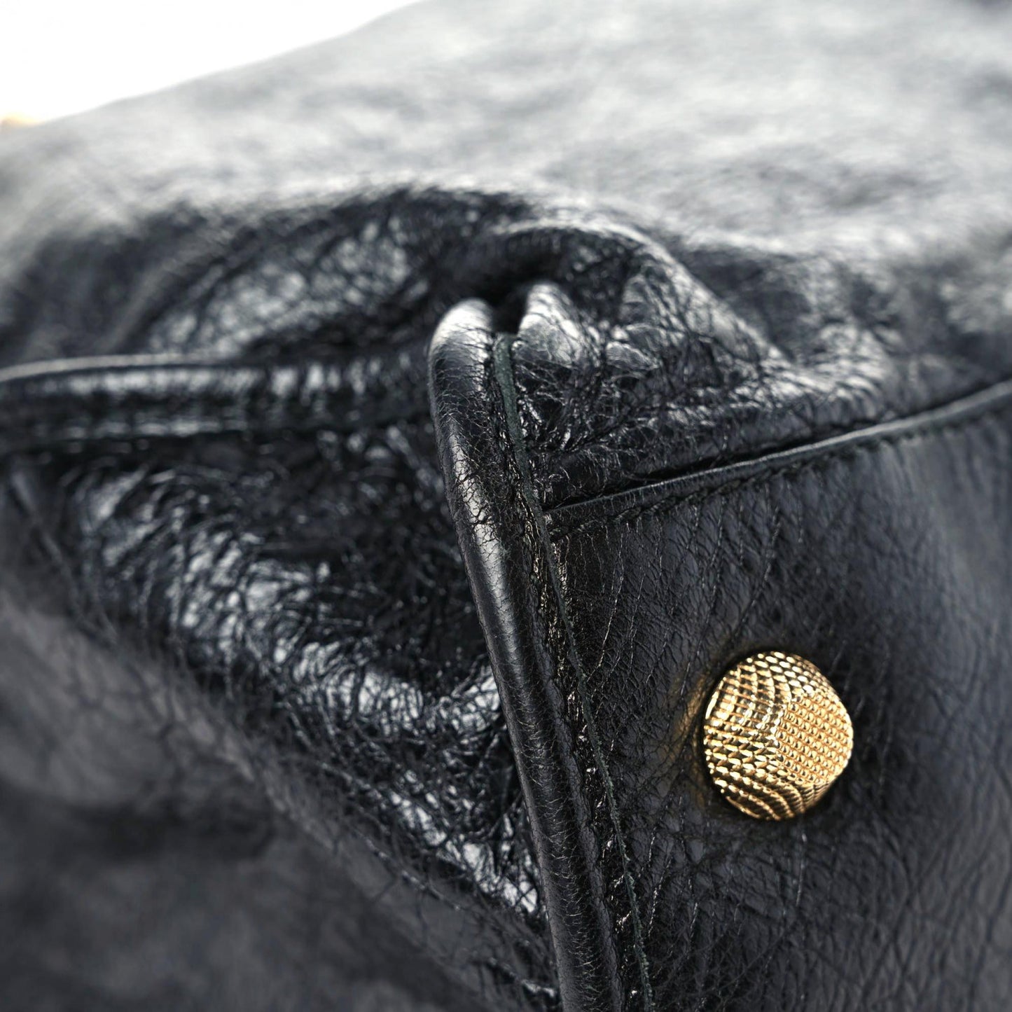 Agneau Giant 12 Gold Hardware Work Black