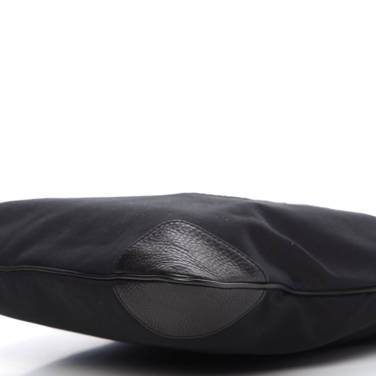 Canvas Calfskin Crest Embossed Flat Tote Black
