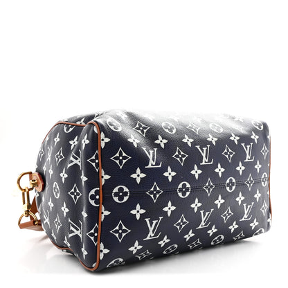 Louis Vuitton Calfskin Monogram Speedy P9 Bandouliere 30 Indigo 5 of 12