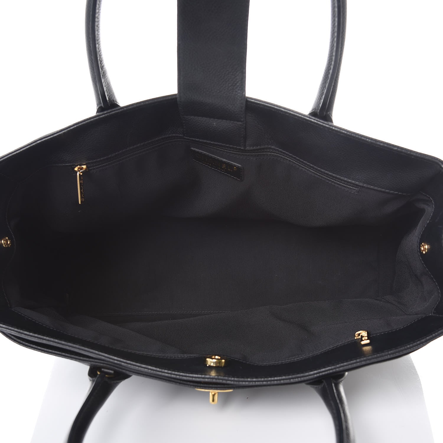 Chanel Calfskin Cerf Executive Shopper Tote Black 6 of 15