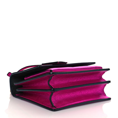 Saint Laurent Metallic Calfskin Small Monogram Sunset Fuchsia 3 of 8