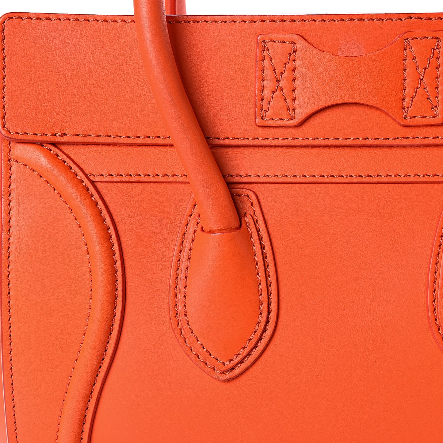 Smooth Calfskin Mini Luggage Orange