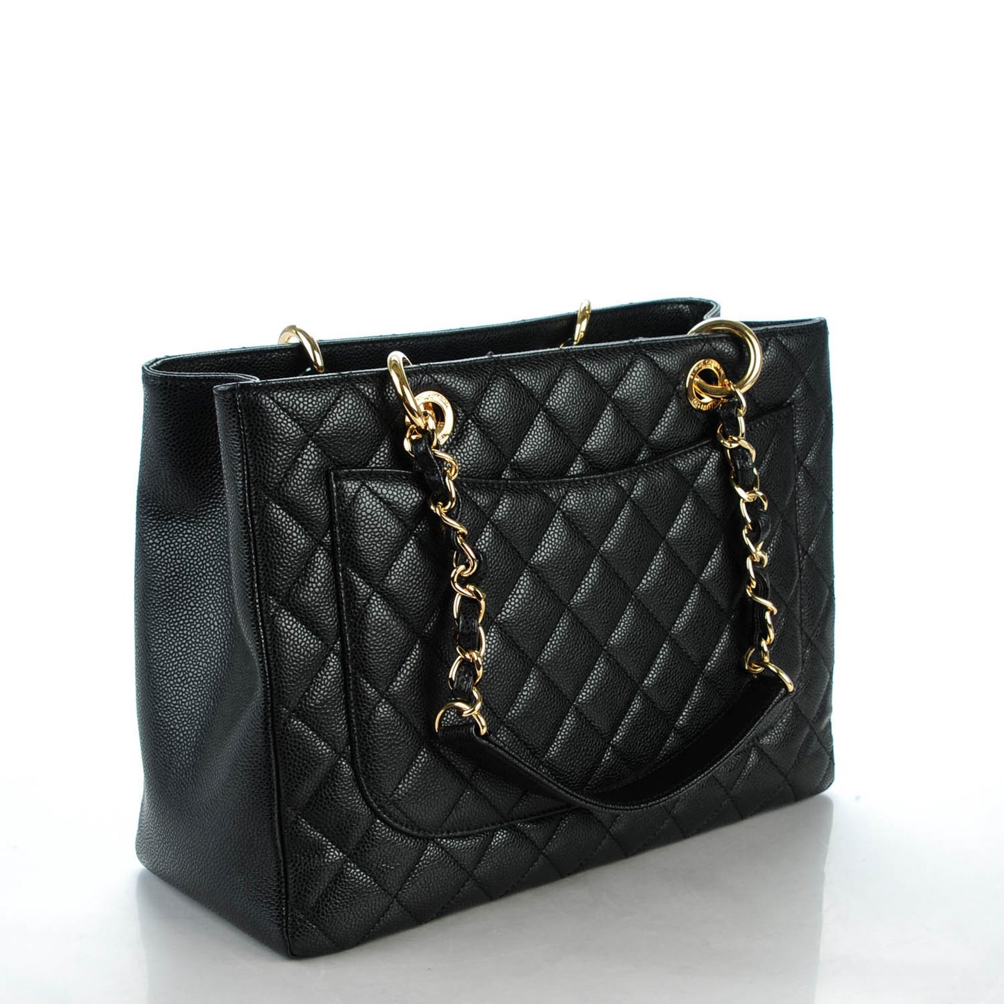 Caviar Quilted Grand Shopping Tote GST Black