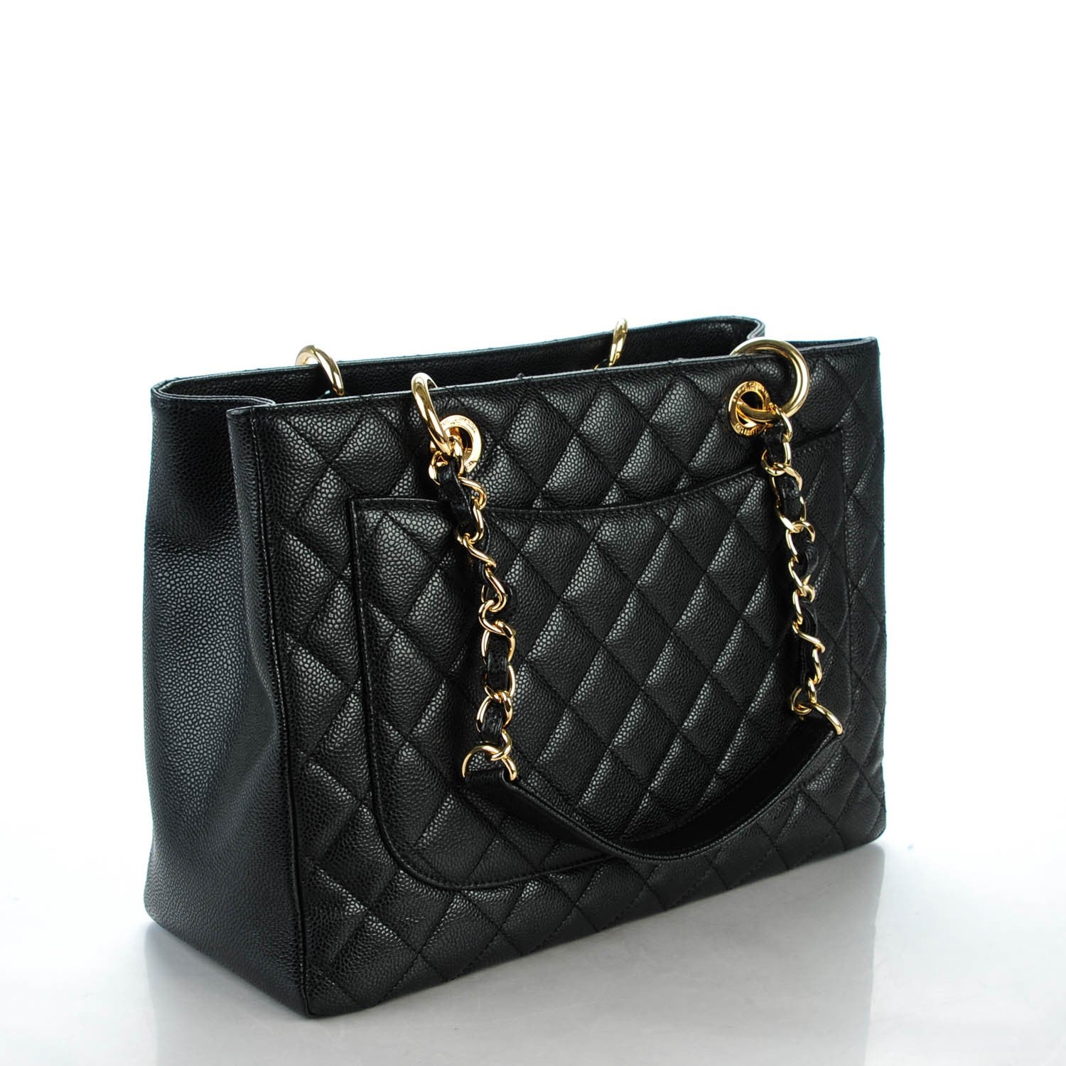 Chanel Caviar Quilted Grand Shopping Tote GST Black 3 of 7