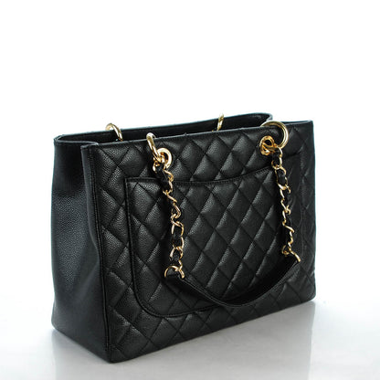 Chanel Caviar Quilted Grand Shopping Tote GST Black 3 of 7
