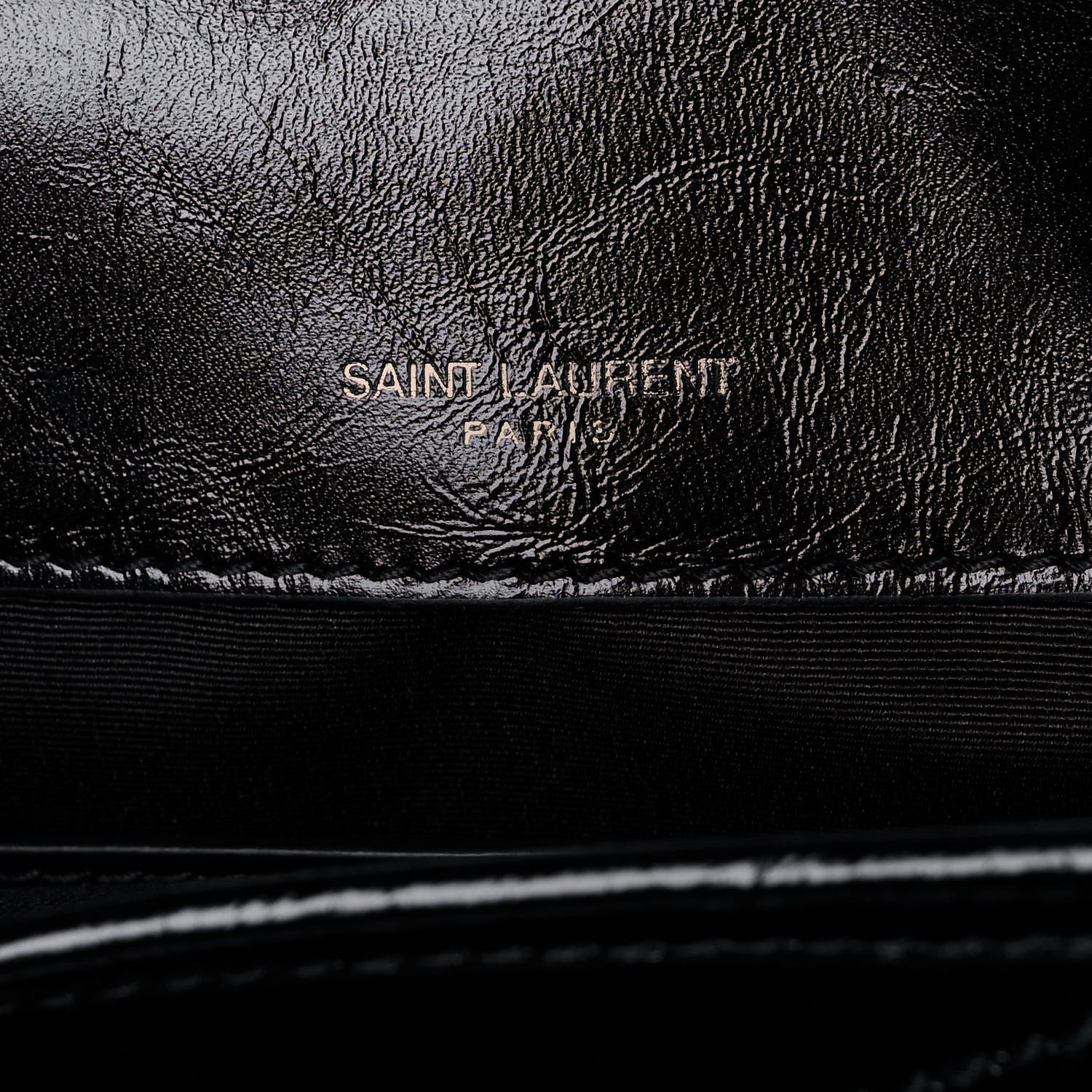 Saint Laurent Crinkled Calfskin Matelasse Monogram Baby Niki Chain Satchel Black 7 of 13