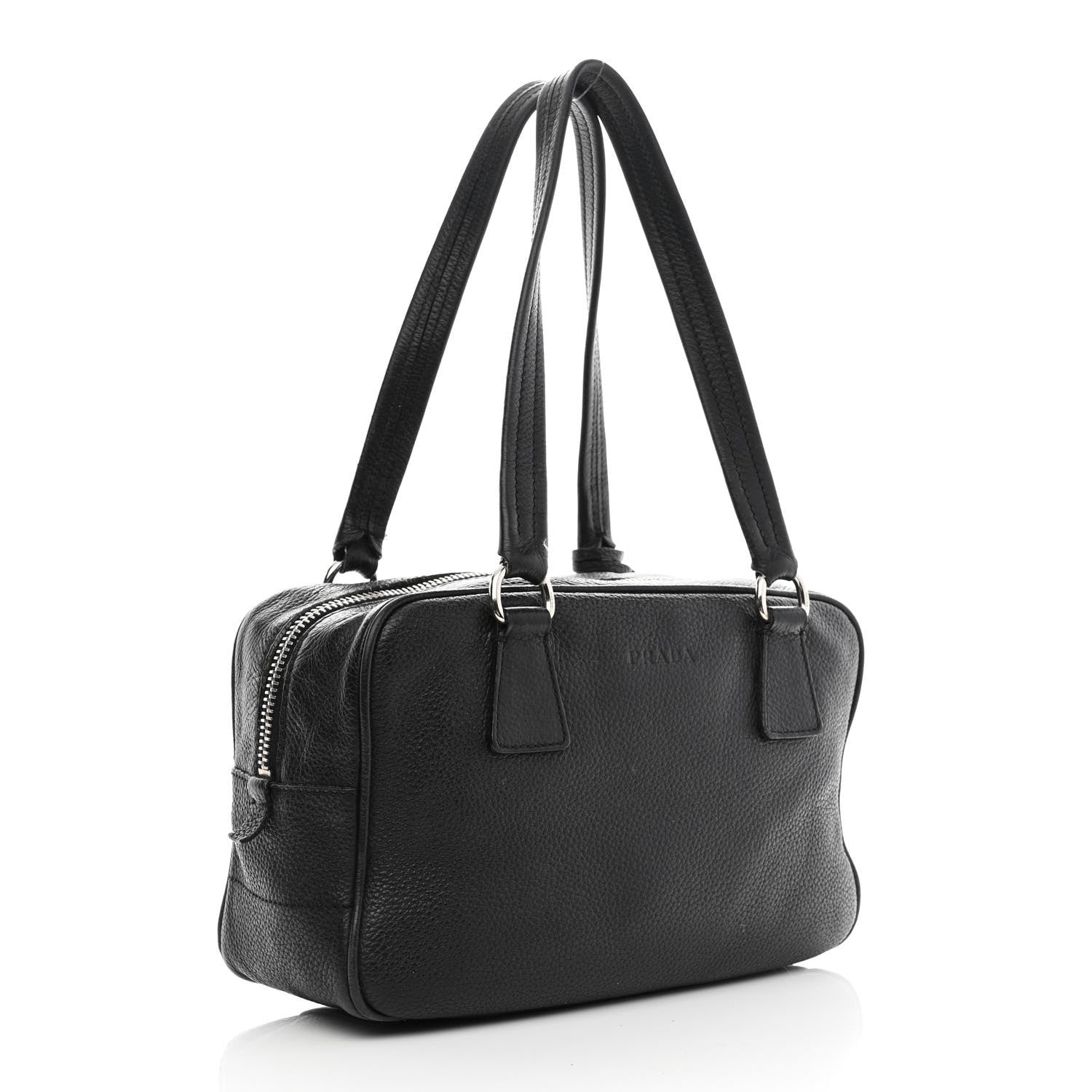 Prada Vitello Daino Bowler Black 3 of 15