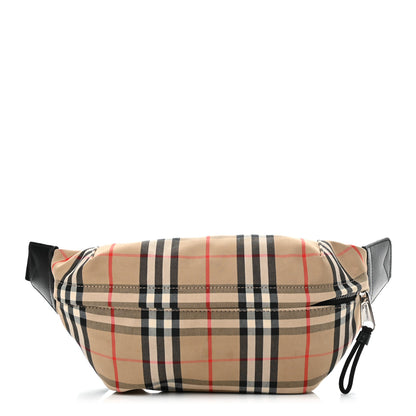Burberry Nylon Vintage Check Medium Sonny Bum Bag Archive Beige Black 1 of 13