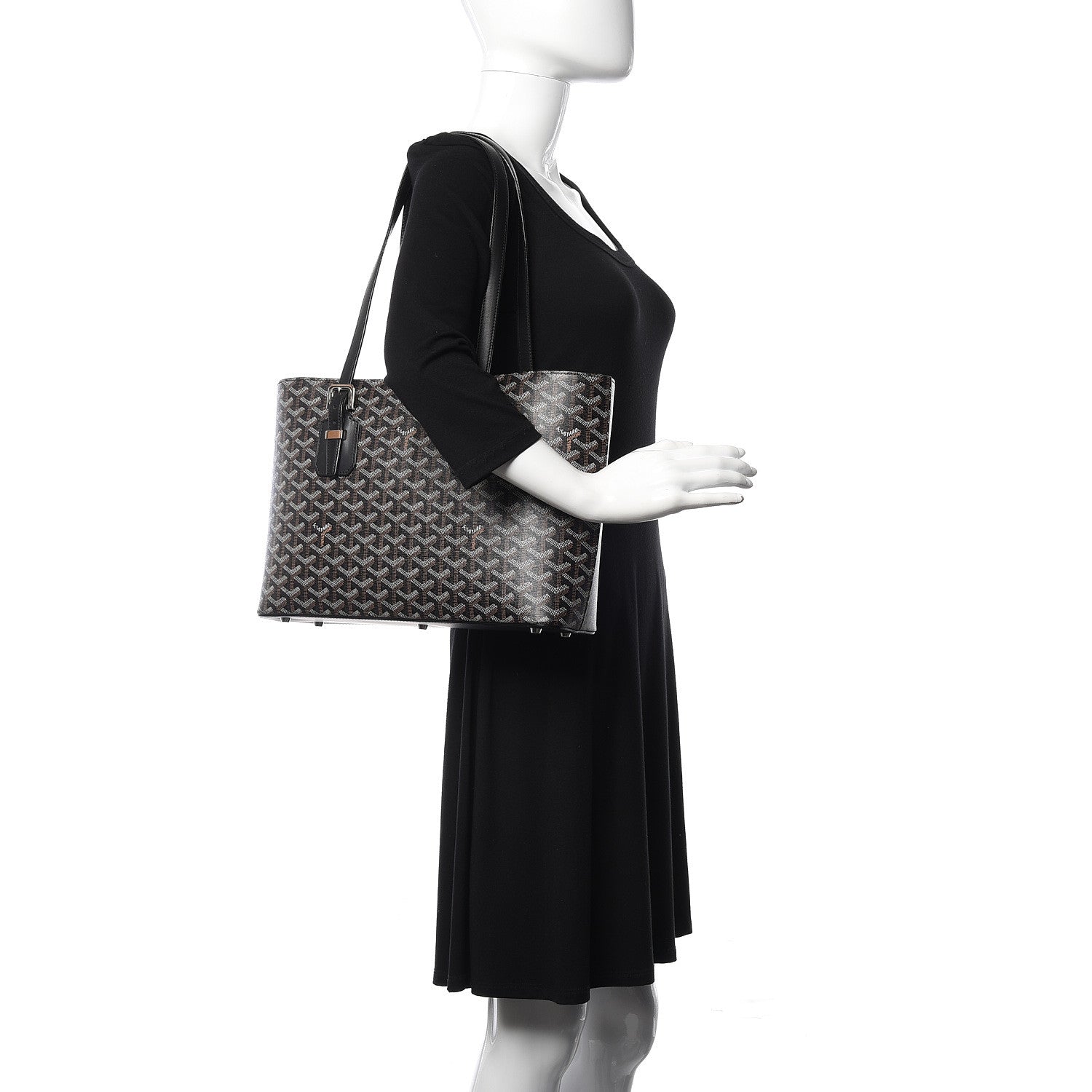 Goyard Goyardine Sac Marie Galante MM Black 2 of 12