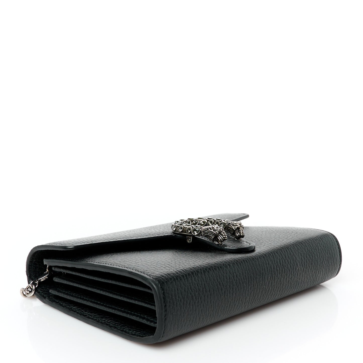 Calfskin Mini Dionysus Chain Wallet Black