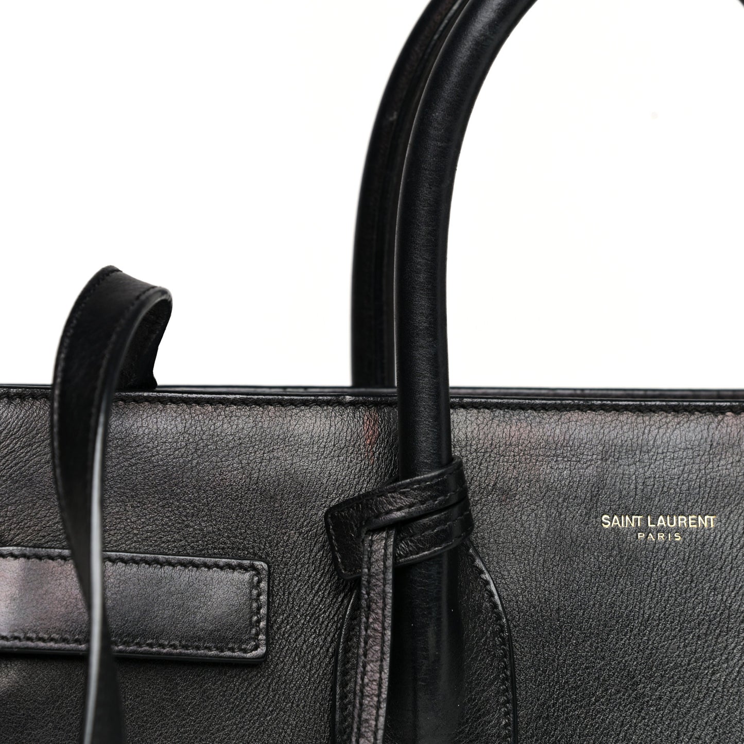 Calfskin Small Sac De Jour Black