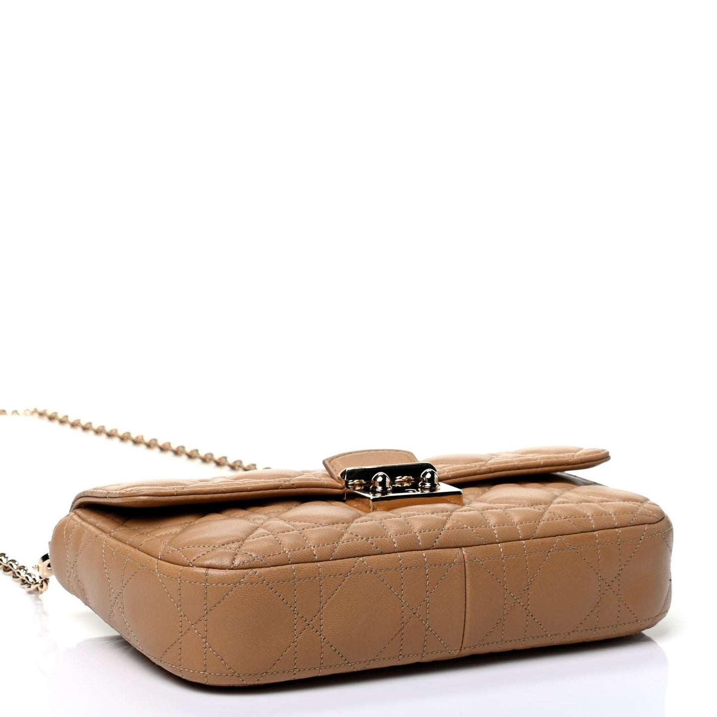 Lambskin Cannage Miss Dior Promenade Pouch Beige