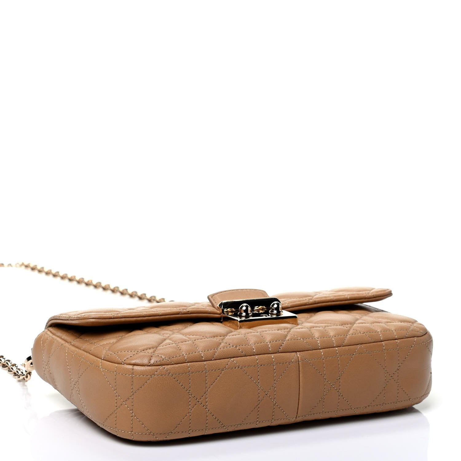 Christian Dior Lambskin Cannage Miss Dior Promenade Pouch Beige 3 of 4